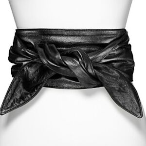 NEW Holston Heritage Obi Sash Genuine Leather Purple Wide Belt